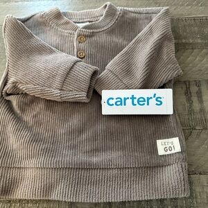 Carter's Brown Corduroy Baby Sweater